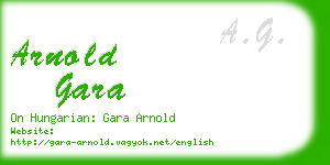 arnold gara business card